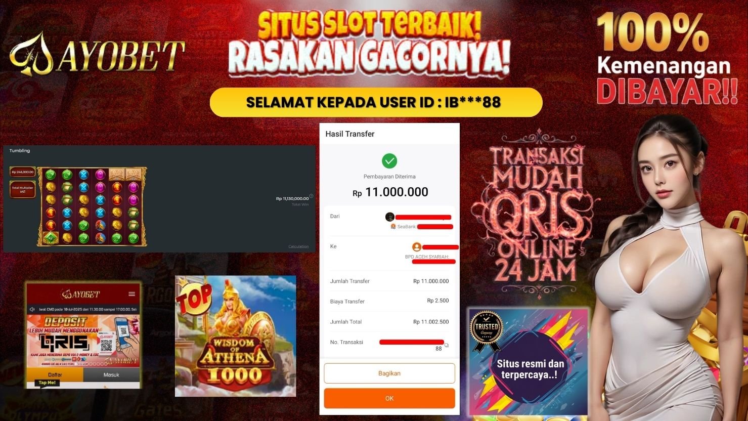 AYOBET JACKPOT SLOT WISDOM OF ATHENA 1000